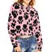 FKELYI Pink Pet Paw Crop Tops Hoodies Size 9-10 Years Comfortable Leisure Crewneck Pullover for Kids Girls Durable Sports Running Hooded Sweater