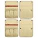 Uxcell Chair Armrest Organizer Outdoor Folding Chair Arm Rest Side Magazines Bag Beige 2 Pack