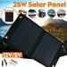 loopsun Portable Bi-fold 25W Solar Panel Folding Solar Battery Electric Car Charger With DC Plug 12V5V USB