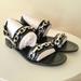 Coach Shoes | Coach Eden Double Band Flat Sandal Black W/ Signature Chain G2423 Size 7 | Color: Black/Silver | Size: 7