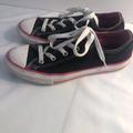 Converse Shoes | Converse All Starsdouble Tongue Juniors Sz 3, Ladies Sz 4.5/5black/Pink Sneaker | Color: Black/Pink | Size: 5