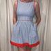 Jessica Simpson Dresses | Jessica Simpson Fit Seer Sucker Summer Dress | Color: Blue/White | Size: 6