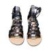 American Eagle Outfitters Shoes | American Eagle Women Black Gladiator Sandals With Zippoer Size 7 | Color: Black | Size: 7