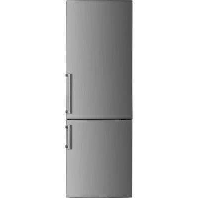 D (A bis G) HANSEATIC Kühl-/Gefrierkombination Kühlschränke silberfarben