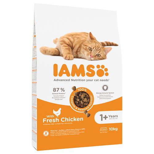 10kg for Vitality Ausgewachsene Katzen Huhn IAMS Katzenfutter trocken zum Sonderpreis!