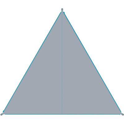 Sonnensegel BENT "Zip-Canvas", blau (grau, rv hellblau), Sonnensegel, B/T: 250cm x 250cm, Polyester, B:250cm T:250cm