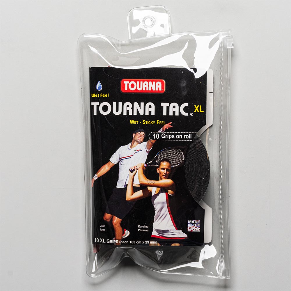 Tourna TAC Overgrips 10 Pack Tennis Overgrips Black