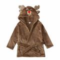 QIPOPIQ Girls Clothes Clearance Toddler Baby Boys Girls Autumn Winter Dot Belt Christmas Style Plush Hooded Nightgown Bathrobe