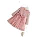 Party Plain Round Neck A Line Long Sleeve Dusty Pink Toddler Girls Dresses (Girl s)
