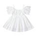 QYZEU 6T Dresses for Girls Toddler Cardigans 2T Wedding Princess Dress Girl Baby Lace Dress Dress Beach White Girls Dress&Skirt