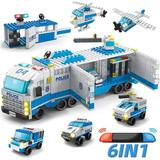 1000 Pieces City Police Station Building Kit Police Car Toy City Police Blocks Sets with Cop Car & Patrol Vehicles Gift for Boys Girls 6-12