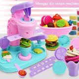 Children DIY Plasticine Noodle Maker Ice Cream Machine Mold Play Toy Fun Modeling Clay Dough Playset For Girls And Boys English