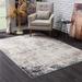HomeRoots 390186 2 x 15 in. Distressed Striations Runner Rug Navy Blue