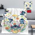 Disney Stitch Throw Blanket With Pillow Cover All Season Blankets For Kids Adults