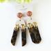 Kate Spade Jewelry | Kate Spade Gold Be Bold Brown Cream Resin Statement Chandelier Earrings | Color: Brown/Cream | Size: Os