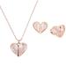 Kate Spade Jewelry | Kate Spade Rock Solid Stone Rose Heart Necklace And Earrings Set | Color: Gold/Pink | Size: Os