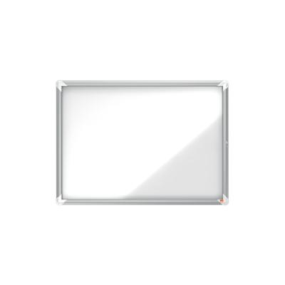 Nobo abschließbarer Schaukasten mit magnetischer Notiztafel, Ideal für den Außenbereich, 8 x A4, Premium Plus, Weiß, 190