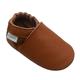 Bemesu Baby Krabbelschuhe Lauflernschuhe Lederpuschen Kinder Hausschuhe aus weichem Leder Einfarbig Braun (L, 12-18 M, EU 21-22)