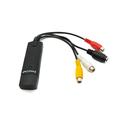 System-S Video Capture Aufnahme Adapter USB 2.0 zu RCA Audio Rekorder Kabel in Schwarz