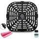 Air Fryer Grill Pan for Instants Vortex 2QT Mini Air Fryer Oven, Premium Air Fryer Grill Crisper Plate, Air Fryer Grate Grid with Rubber Tabs for Instants 2QT Air Fryer, Nonstick, Dishwasher Safe