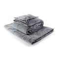 Minky Luxury Weighted Blanket with Removable Cover - Heavy Thick Blanket with Washable Cover, Soft Throw for Stress and Sleep, Quilt Design, Quality Glass Beads, 5kg, Double 137cm x 190cm (Grey)