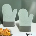 Gants longs en coton avec degré de chaleur en silicone mitaines pour micro-ondes cuisson au four