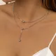 Kpop Women Neck Chain Gold Color Choker Necklaces Thin Chain On The Neck Minimalist Pendant Jewelry
