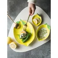 Assiette créative en forme de citron plat à collation en céramique bol de petit déjeuner pour