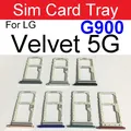 Support de carte Sim pour LG Velvet 5G G900 pièces de rechange fente pour carte Sim câble