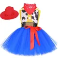 Costume Woody Toy avec chapeau de cow-girl pour enfants robe tutu princesse fille robes cosplay