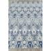 Blue/Gray 96 x 60 x 0.3 in Area Rug - EXQUISITE RUGS Sarasota Ikat Hand-Tufted Wool Gray/Light Blue Area Rug Wool | 96 H x 60 W x 0.3 D in | Wayfair