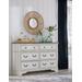 Signature Design by Ashley Brollyn 6 Drawer 64" W Double Dresser Wood in Brown/White | 40.25 H x 64 W x 18 D in | Wayfair B773-31