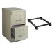 2 Drawer Vertical Letter File Cabinet and Adjustable File Mobile Caddy