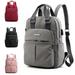 Nylon Backpack for Women Waterproof Laptop Bag for Students and Girls Gray