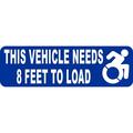 StickerTalk Vehicle Needs 8 Feet to Load Wheelchair Vinyl Sticker 10 inches x 3 inches