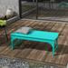 WestinTrends Malibu 48 Outdoor Bench All Weather Resistant Poly Lumber Backless Patio Garden Bench Adirondack Curved Bench Seat for Comfort Turquoise