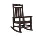 Bornmio Presidential Rocking Chair HDPE Rocking Chair Fade-Resistant Porch Rocker Chair All Weather Waterproof for Balcony/Beach/Pool Brown