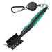 Durable Irons Woods Golf Accessories Double Sided Cleaning Tool Golf Club Brush Clip To Bag Groove Cleaner GREEN
