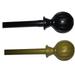 SAYFUT Fashion Curtain Rod with Ball Finials - 3/4 inch Pole