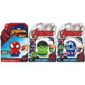 JA-RU Marvel Avengers Action Figures Foam Ball (3 Packs) Squish Toy Favorite Super Hero Heroes Hulk Captain America & Spiderman Fidget Ball Stress Toy for Kids Party Games Stress Toys W-6811-3