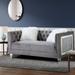 Rosdorf Park Derl 65" Velvet Loveseat Velvet in Gray | 30 H x 65 W x 34 D in | Wayfair 1A3FB0C60FFF45FDB98429A88FF96090