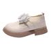 JDEFEG Musical High Top Shoes Girl Shoes Small Leather Shoes Single Shoes Children Dance Shoes Girls Performance Shoes for Girls Size 10 Pu Beige 23