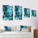 17 Stories Blue Abstract Art Painting Blue Abstract Art Painting - on Canvas in Black/Blue | 20 H x 12 W x 1 D in | Wayfair