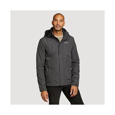 Eddie Bauer Men's Packable Waterproof Rainfoil Waterproof Rain Jacket - Grey - Size S