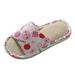 Toddler House Slippers Boys Open Toe Cotton Linen Comfort Slip On Indoor Home Slippers Girls Boys