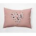 Red Barrel Studio® Lumbar Rectangular Pillow Cover & Insert Polyester/Polyfill blend in Pink/White | 14 H x 20 W x 6 D in | Wayfair