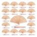 60 Pieces Wooden Fans Hand Folding Fans Vintage Chinese Fans