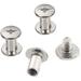 Phillips Screws 30 Sets 5mm X 8mm Nickel Plated Chicago Binding Screws Round Cross Head Stud Screw Posts Nail Rivet Chicago Button Silver Tone