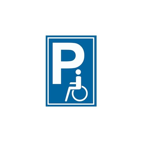 Behinderten Parkplatz Schild A0 Rückseite selbstklebend