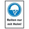 Reiten nur mit Helm Schild A1 (594x841mm)